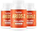 AREDS 2 Očné vitamíny bez obsahu cukru - alternatíva k luteinovým Gumám pre oči - luteín pre zdravie očí - premium očné vitamíny bez obsahu cukru - (chichtivé tablety) Balenie po 3