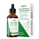 Heivy Chlorofyl Liquid Drops, Liquid Chlorofyl Supplement, Chlorofyl Drops for Internal Deodorazer, Radiant Skin, Detox, Antioxidant, Immune Support, Gluten Free, Natural Clavened - 2 FL OZ