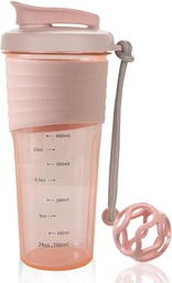 Protein Shaker Flaša, Športové Blender Fľaše pre Protein Mixs s Whisk guľou, Zmiešavacia fľaša,Portable Pre Cvičenie Srvátka Protein Drink Shaker Cup,Midnight Ružová
