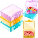 6 Balíčky Vreckové Tiny pilulky Prípad Single Daily Malá tabletka Kontajner Travel Medicine Holder Cute Portable Personal Medicine Dispenser Organizátory pre Purse pilulky Vitamínové doplnky [Orange/Purple/Green]