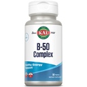 KAL B 50 Complex, B Complex Vitamíny pre energiu, Metabolizmus, syntetizácia červených krviniek a imunitná podpora, s vitamínom B12, B6, kyselina listová a iné B Vitamíny, Vegan, 50 Serviv, 50 tabliet