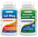 Najlepšie prírodné prírodné kalcium horčík s vitamínom D3 1500 mg & Glukozamín Chondroitín a MSM