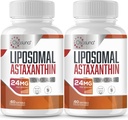 Lipozomálne astaxantín doplnok 24MG, maximálna absorpcia, antioxidant silnejší ako VIT C, non-GMO a bez lepidla - 120 Softgels (4 mesiace dodávky)