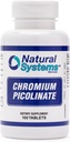Chróm Pikolinát 200 Mcg 100 Tablety podľa prírodných systémov - Chróm Doplnky pre Active Lifestyle - Výborný Absorpcia Chróm doplnok - Necukrové chróm kapsuly