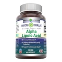 Amazing Formules Alpha Lipoic Acid 300 mg Capsules Supplement 