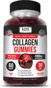 Kaya Naturals Collagen Gummies for Men & Women Supplement | Nature Made Gummies - 1000mg of Hydrolyzed Collagen, Vitamin C, Selenium & Biotin, Strawberry Flavor - 60 Count Gummies