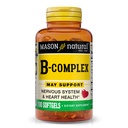 MASSON NATURAL Vitamin B, Complex, 300, Denné zásobovanie, pre normálnu podporu nervov a energetický metabolizmus, 100 Softgels (Pack of 3)