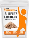 BulkSupplementments.com Slippery Elm Bark Extract Powder - Slippery Elm Powder, Zdroj: Ulmus Rubra Bark - Gluten Free, 750mg per Serving, 100g (3,5 oz) (Pack of 1)