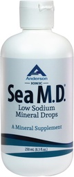 Anderson Sea M.D. Concentrated Trace Mineral Drops, Ionic Electrolyte Magnézium Supplement, Aids in Muscle Cramps, Liquid Magnézium and Trace Mineral, Easy to take, 8.3 fl oz, 120 Servings