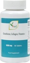 Redukované L Glutatión 1000 mg x 90 tabliet s 500 mg L-glutatiónu, 300 mg kolagénu a 200 mg vitamínu C v tabuľke