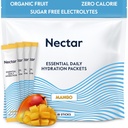 Nektárové hydratačné balíčky - Electrolytes prášok balíčky - bez cukru & 0 kalórií - organické ovocie Liquid Daily IV Hydrate Sticks for Dehydration Relief & Rapid Rehydration (Mango 18 Balenie)