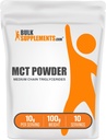 BulkSupplementments.com MCT Powder - Medium Chain Triglyceridy, from MCT Coconut Oil, MCT Oil Powder - MCT Supplement for Energy - Gluten Free, 10g per Serving, 100g (3,5 oz) (Pack of 1)