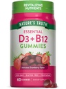 Pravda prírody vitamín D3 a B12 Gummy pre dospelých 