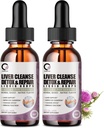 4 Fl Oz - Pečeň čistí Detox a opravy Tekuté kvapky - 1000 mg mlieka Thitle extrakt kvapky Dodatok pre čistenie pečene a detox, Antioxidant, Tráviaca podpora