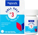 3 Calc Sulph 6X tablety, Cold Relief, Natural Homeopatické Relief of Colds, Sore Throat, Akné, Quick Dissolving Tablets, 100 gróf