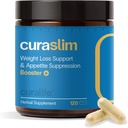 Curaslim Chudnutie Doplnok 10 Natural Ingredients, Berberine, 5HTP, Chróm, Chróm, Chrumkavý Cuppressant, Metabolizmus Booster, Energetická podpora 120 Kapsule