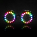 GloFX programovateľné LED okuliare - 350 celofarebné módy - USB dobíjateľné ľahké okuliare pre Edm Music Festival Rave Party Dance Performance Cosplay kostým