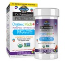Záhrada života Dr. Formulované probiotiká Organic Kids+ plus vitamín C & D - Berry Cherry - Gluten, Mliečne a sójové zadarmo Immune & Digestive Health Supplement, No Added Sugar, 30 Chewables (Shelf Stable)