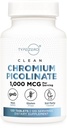 Typ Zero Clean chromium Picolinate tablety (120 Servings, 1 000 MCG per Serving) - Non-GMO, Gluten Free