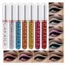 8 Farebné trblietavé tekuté očné linky Farebná sada, Delineadores De Colores Para Ojos, Rainbow White Červená modrá Očná linka Vianočný make-up Darčekový set pre ženy vodeodolný Dlhé trvanie Rýchle suché očné Liners...