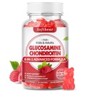 softbear Glukozamín Chondroitín Gummy, bezcukrový glukozamín Chondroitín MSM Supplement with Elderberry Turmeric Supports Joint Health & Antioxidant, Malinová Ochutené 60 Počet