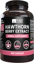 Pure Original Ingredients Hawthorn Berry Extract Žiadne horčík alebo ryžové výplne, Vždy čisté, Lab Overené (365 Kapsule)