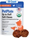 PetPlate až Fluff mäkké žuvačky pre psy, Skin & Coat Support, USDA Organic Supplement, Grain-free, Human-Grade, Zahŕňa lososový olej a biotín, Pet Supplies (Stock 1, 9.8 Ounce)