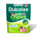 Dulcolax Saline Laxative Soft Chews, Jemné Zápcha Relief, Zmiešané Berry Flavor, Hydroxid horečnatý 1200 mg, 60 Počet
