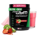JYM Supplement Science Pre JYM Strawberry Kiwi Pre Workout Powder - BCAA, Nootropics, Creatin HCI, Citruline, Beta-Alanine, Betaine, Taurín, Huperzine 30 Servings