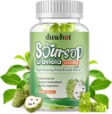 Soursop Gummies 2000MG, Soursop Leaf & Fruit Extract pre dospelých, Soursop Fruits w/Vitaminc C for Immune Support, Antioxidant and Digestive Aid, Vegan, 60 Counts