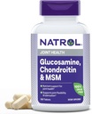 Natrol Glukozamín, Chondroitín a MSM, Dietary Supplement, Joint Health Supplement for Adults, 150 tabliet, Až 50 Day Supply