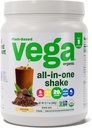 Vega Organic All-in-One Vegan Protein Powder Mocha (9 Servings) Superfood Ingredients, Vitamíny pre podporu imunity, Keto Friendly, Pea Protein for Women & Men, 12.7oz (Backaging May Vary)