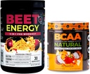 Nutrology Beet Natural O2, pred cvičením prášok, mučenka ovocná chuť (30 slúži) BCAA prírodné, Plant Based BCAA Powder, Orange Coconut flavor (30 slúži)