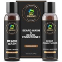 XIKEZAN Bradavice umývanie a brada kondicionér Prírodné zmäkčovač Set w/Argan & Jojobové oleje hladká a posilňuje Vianočné pančuchy Stuffers otcov deň darčeky pre mužov mu otec priateľ manžel