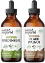 Wild & Organic Goldenseal Tinture 4 fl oz & Black Walnut Tinture 4 fl oz