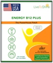 Live To Shine B12 Energy Plus Topical Patch - Podpora energie a zamerania pre ženy a mužov - 30-Deň dodávky - USA Made