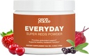 GenoPalate Everyday Super Reds, Antioxidant Superfood Blend with Beet Root, Cranberry, Hibiscus, Acai & Probiotics, Energizing Polyphenols for Heart, Brain & Digestive Health, Vegan, 30 Servings