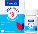 8 Cell Salt Mag Phos 6X, PMS Relief, Natural Homeopatické Relief of Menstrual Pain and Muscle Cramp Symptoms, Muscle Relaxer, Quick Dissolving Tablets, 100 Count