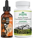 Active Hexose Correlated Compound 1500 mg Supplement 90 Kapsule Bundle with 2000mg Lipozomal Mushrom Complex Drops 30 Servings