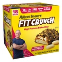FITCRUNCH Snack Size Proteínové tyčinky, 6-Layer Baked Bar, 3g cukru a mäkkého jadra koláča (18 barov, arašidové maslo)