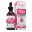 BioSource Labs Essential B Complex - Daily Vegan Vitamín B- Complex Sublingual Liquid Drops w/Metyl B12 (2oz / 60ml fľaša) - 60-Deň dodávky
