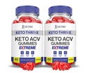 (2 balenia) Keto Thrive Keto ACV Gummies Extreme 2000MG Keto Thrive Keto Gummies Ocot Apple Cider Formulated with Pomegranate Beet Juice Powder B12 Vegan Non GMO 120 Gummy