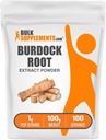 BulkSupplementments.com Burdock Root Extract Powder - Burdock Root Powder, Herbal Supplement - Vegan & Gluten Free, 1g per Serving, 100g (3,5 oz) (Pack of 1)