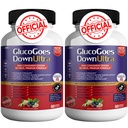 GlucoGoes Down Ultra Dietary Supplement, 120 Capsules, Maximum Strength, Supports Healthy Blood Sugar Levels, Optimizes Overall Health - Pack of 2