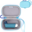MGZNMY Astma Inhaler Holder Case, Storage and Travel Handy Inhaler Case for Adults and Kids (ONLY CASE) (Modrá)