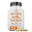 Predmestie Doplnky Wild Caught Fish Eggs, 2400mg, Omega-3 doplnok podporuje mozog, srdce, plodnosť a zápalové zdravie, celý potravinový zdroj vitamínu D, K2, a A, Non-GMO, 180 Kapsule