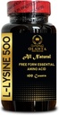 L-LYSINE 500 - Free Form Amino Acids, Lysin Complex, Immune Support, Lip & Skin Health Supplement, Support Hormone Regulation, L-Lysine Supplement - 1 Fľaša 100 Počet