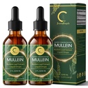 (2 balenia) Mullein kvapky pre pľúca - vysoká potencie Mullein Leaf Extract pre Lung Detox a očistiť, Podpora pre respiračné, imunitné, tráviaci systém, prírodné Mullein tekuté Tinktúra, non-GMO, 4 FL OZ
