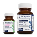 Metagény Vitamín D3 10 000 + K (60 Softgels) a UltraFlora Kompletné dámske probiotiká (30 kapsúl) - Immune, Bone & Heart Health Support - Aids Digestive Health