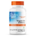 Lekári Najlepšie Vegan D3 2500 IU (Vitashine), Plant Sourced Vitamín D3, Non-GMO, Gluten Free, Soy Free, Vegan 60 Veggie Caps